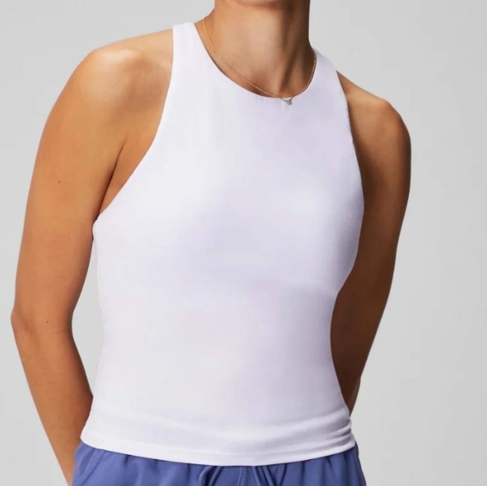 Fabletics Strappy Built In Bra Tank Top Lilac Whisper Size 4X